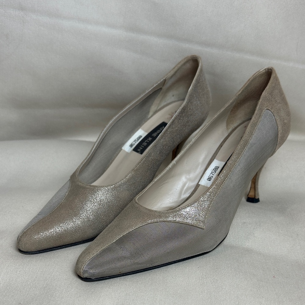 Vintage Anne Klein Shimmery Heels Size 9